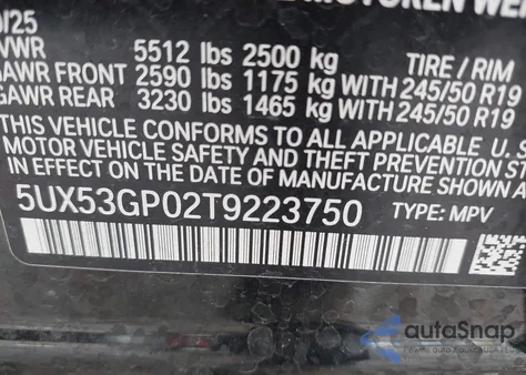 2026 BMW X3 30 xDrive from USA, damaged, VIN 5UX53GP02T9223750